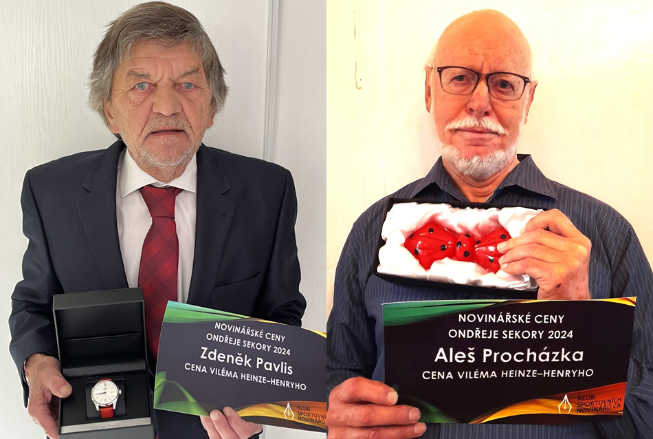 Zdeněk Pavlis a Aleš Procházka s cenami Viléma Heinze-Henryho